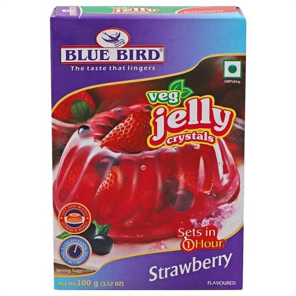 Blue Bird Strawberry Flavour Veg Jelly Crystals